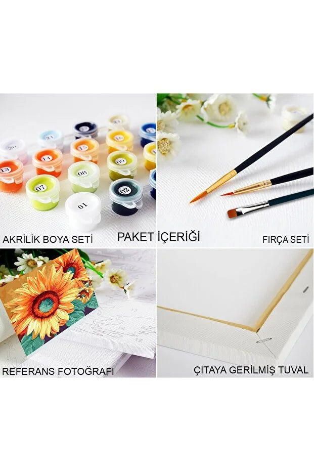 Sayılarla Boyama Seti 40x50 Cm- Kasaba