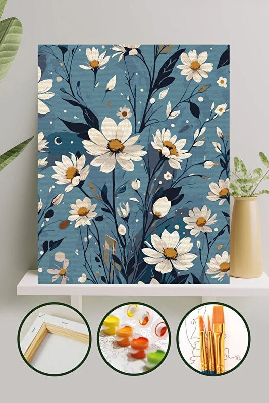 Sayılarla Boyama Seti  40x50 Cm - Papatya