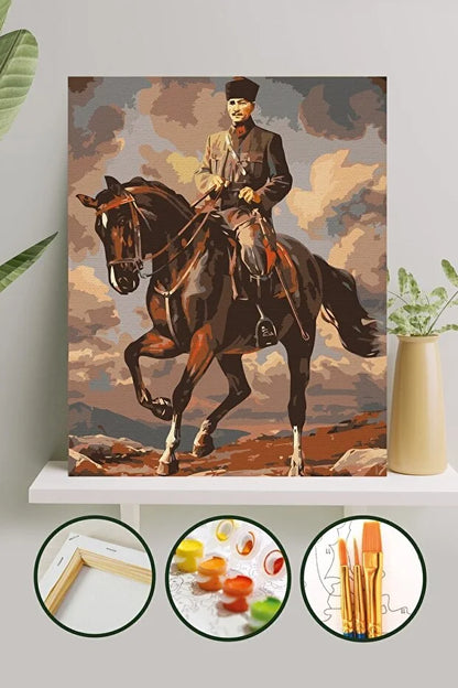 Sayılarla Boyama Seti  40x50 Cm - Atatürk