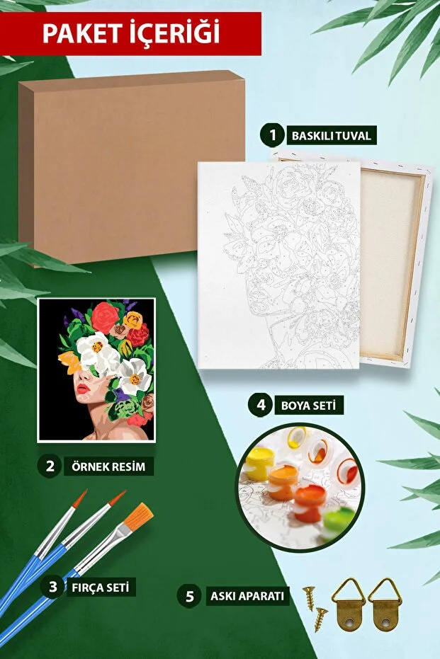 Sayılarla Boyama Seti Çerçeveli 40x50 Cm